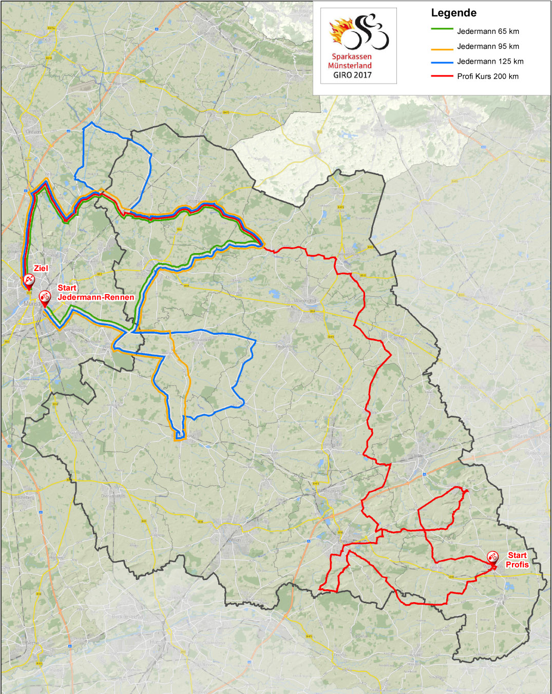 Streckenplan Münsterland Giro 2017 - RSV Friedenau Steinfurt e.V.